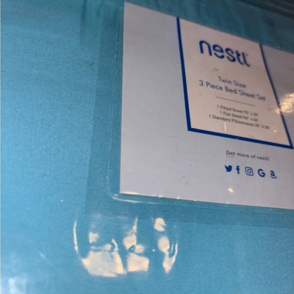 NEST  Twin Sheet Set - ocean Blue
